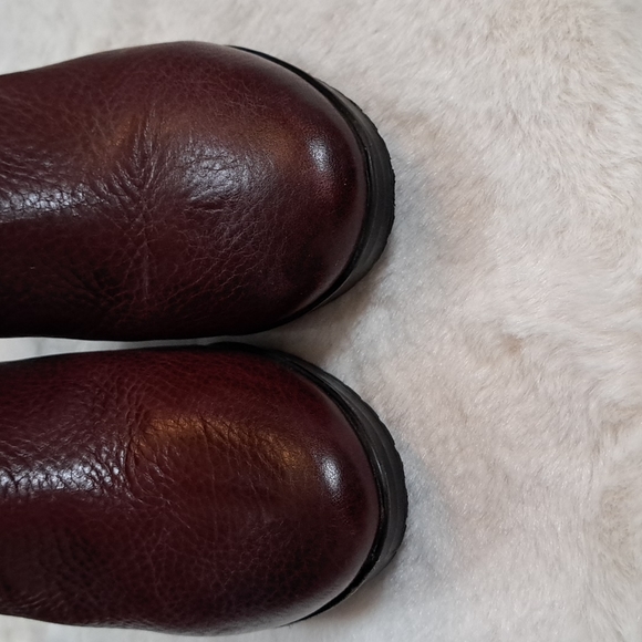 Clarks Indigo burgundy ankle leather boots - Picture 8 of 9